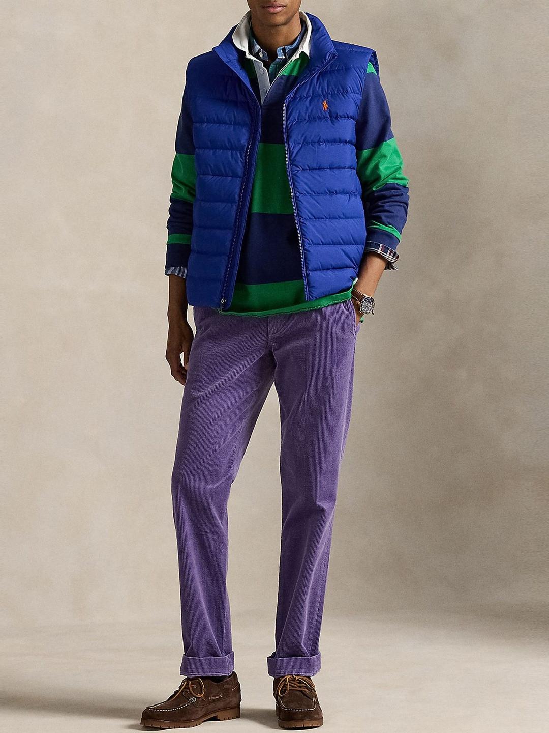 Polo Ralph Lauren Men Stand Collar Solid Puffer Jacket