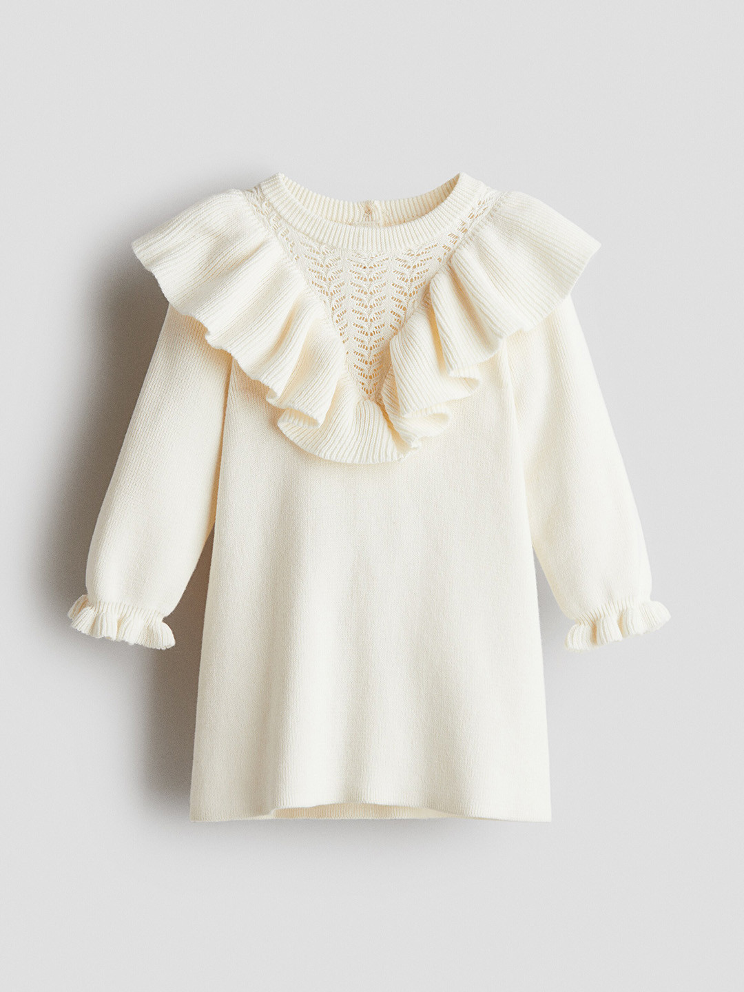 H&M Girls Flounced Cotton-Knit Dress