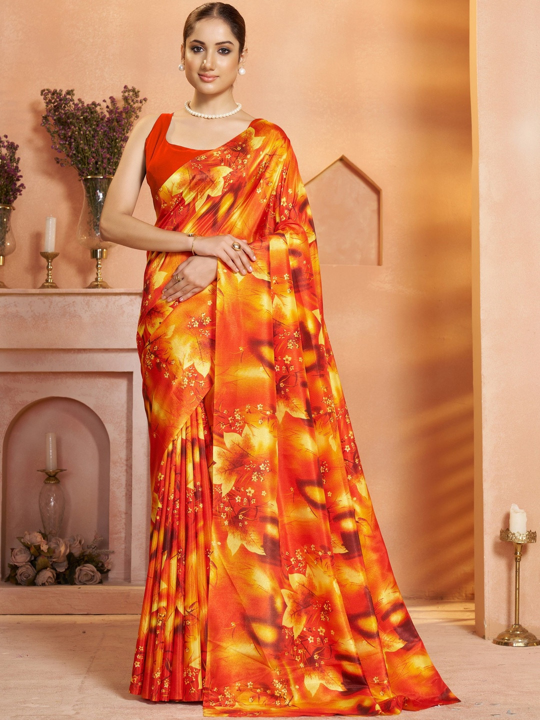Garden Vareli Floral Printed Saree