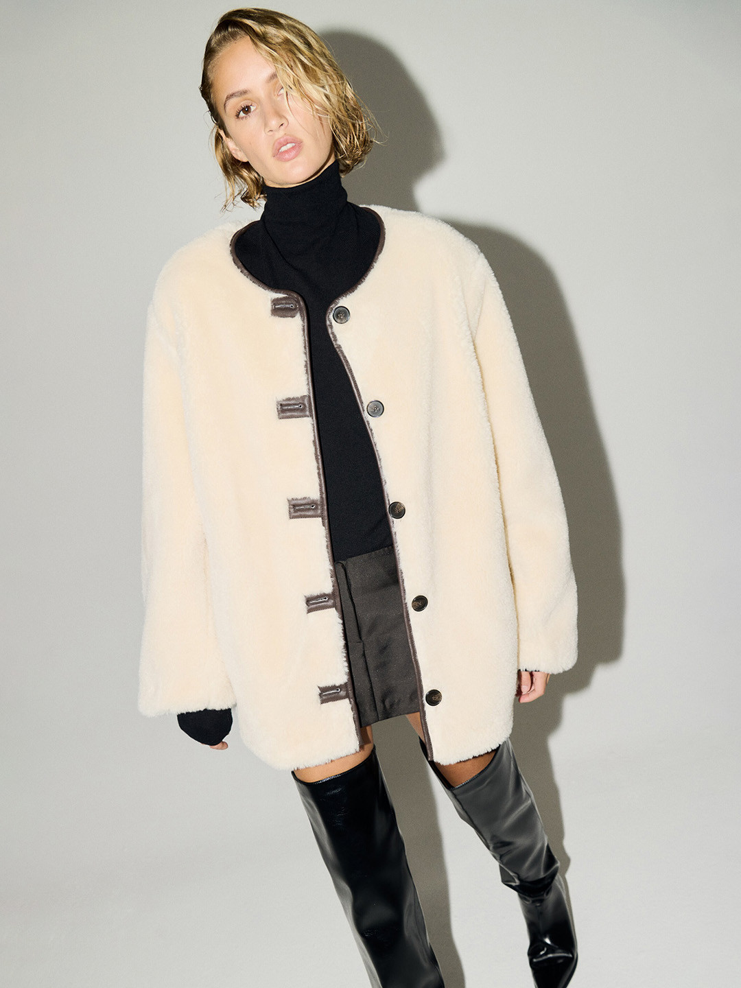 H&M Women Beige Jacket