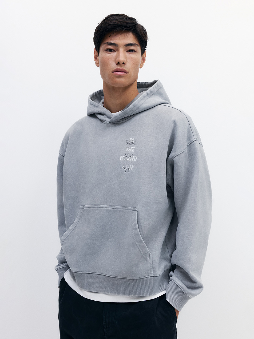 H&M Oversized Fit Washed Hoodie