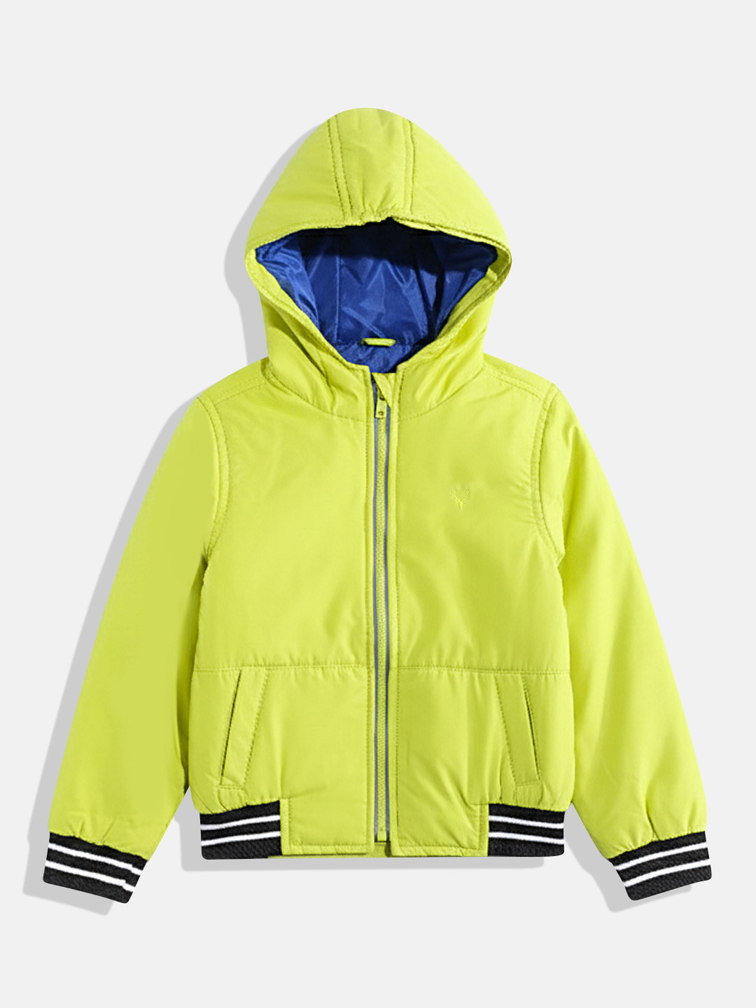 Allen Solly Junior Boys Hooded Padded Jacket With Neck Pillow