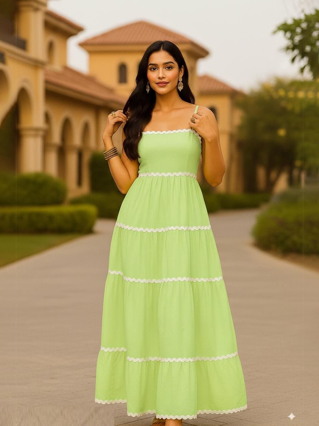 MOD APPARELS Ruffled Maxi Dress