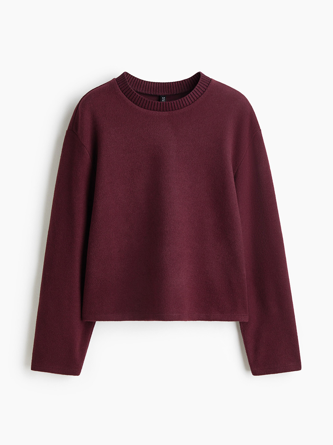 H&M Women Solid Round Neck Long Sleeves Oversize Pullover Sweatshirt