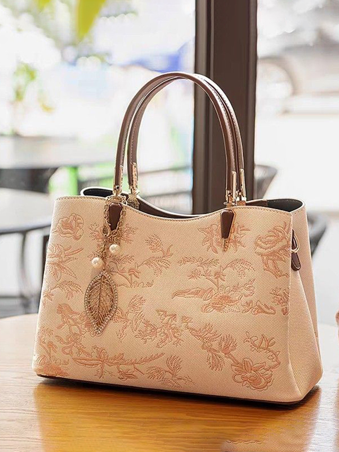CORSICA Women Floral Self Design Structured Shoulder Bag