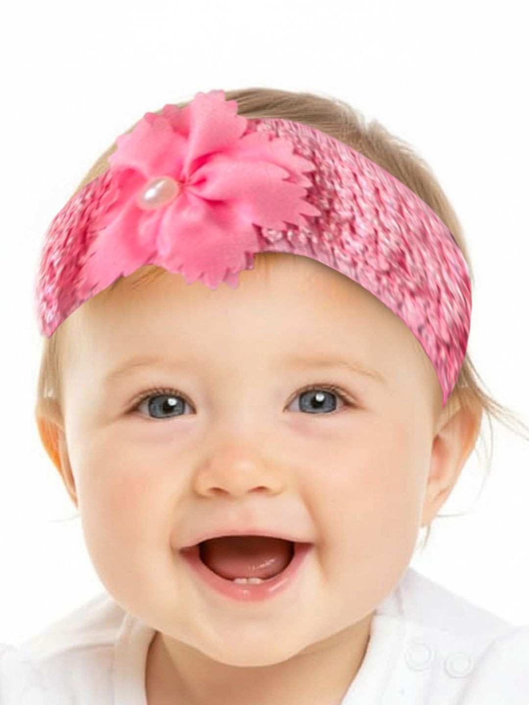 FIMBUL Girls 6PCS Handmade Flower Hair Bow Knotted Soft Headbands