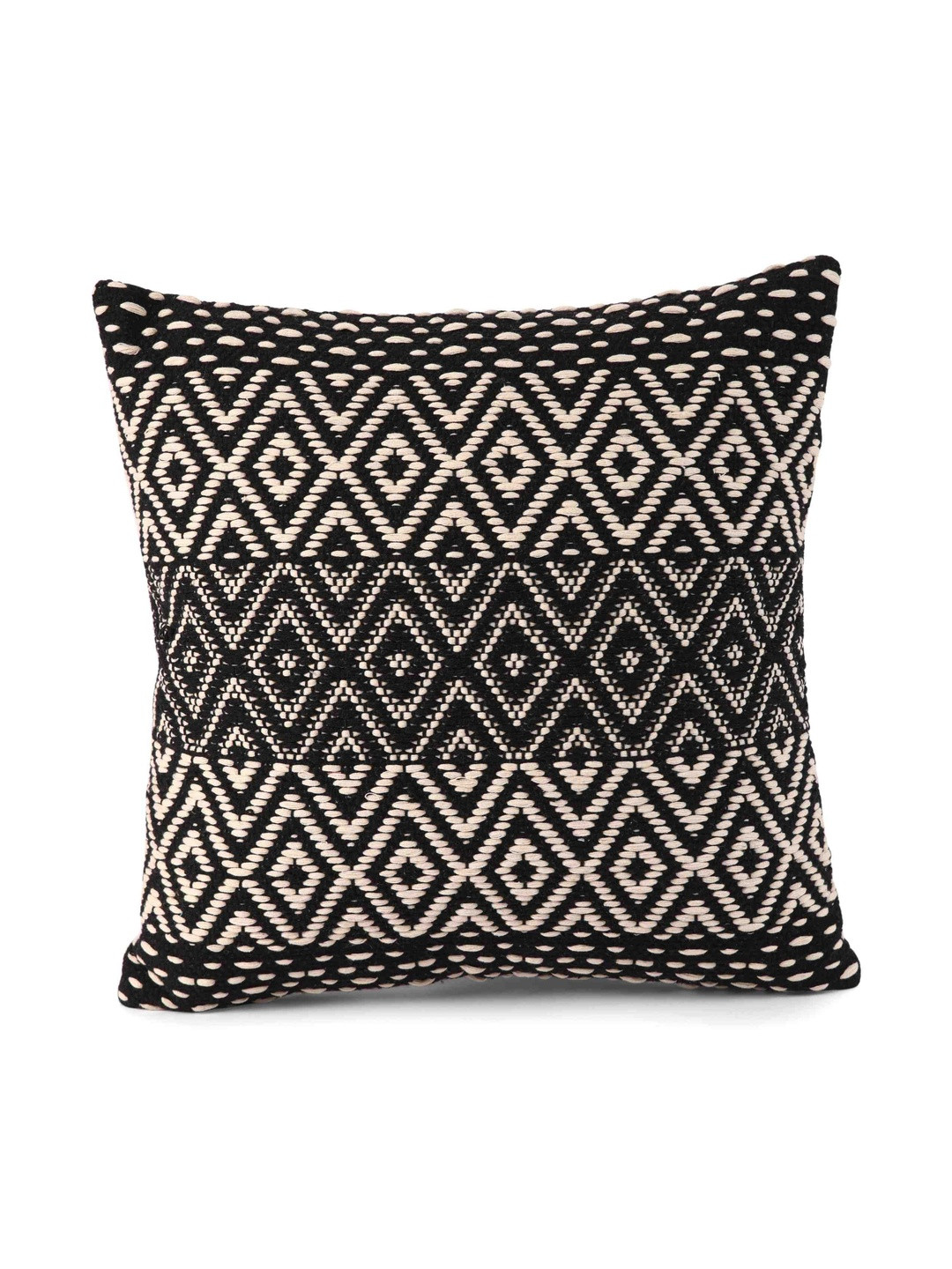 PILLOW TREE Self-Designed Cotton 2 Pcs Square Pre-Filled Cushions 18 cm x 18 cm