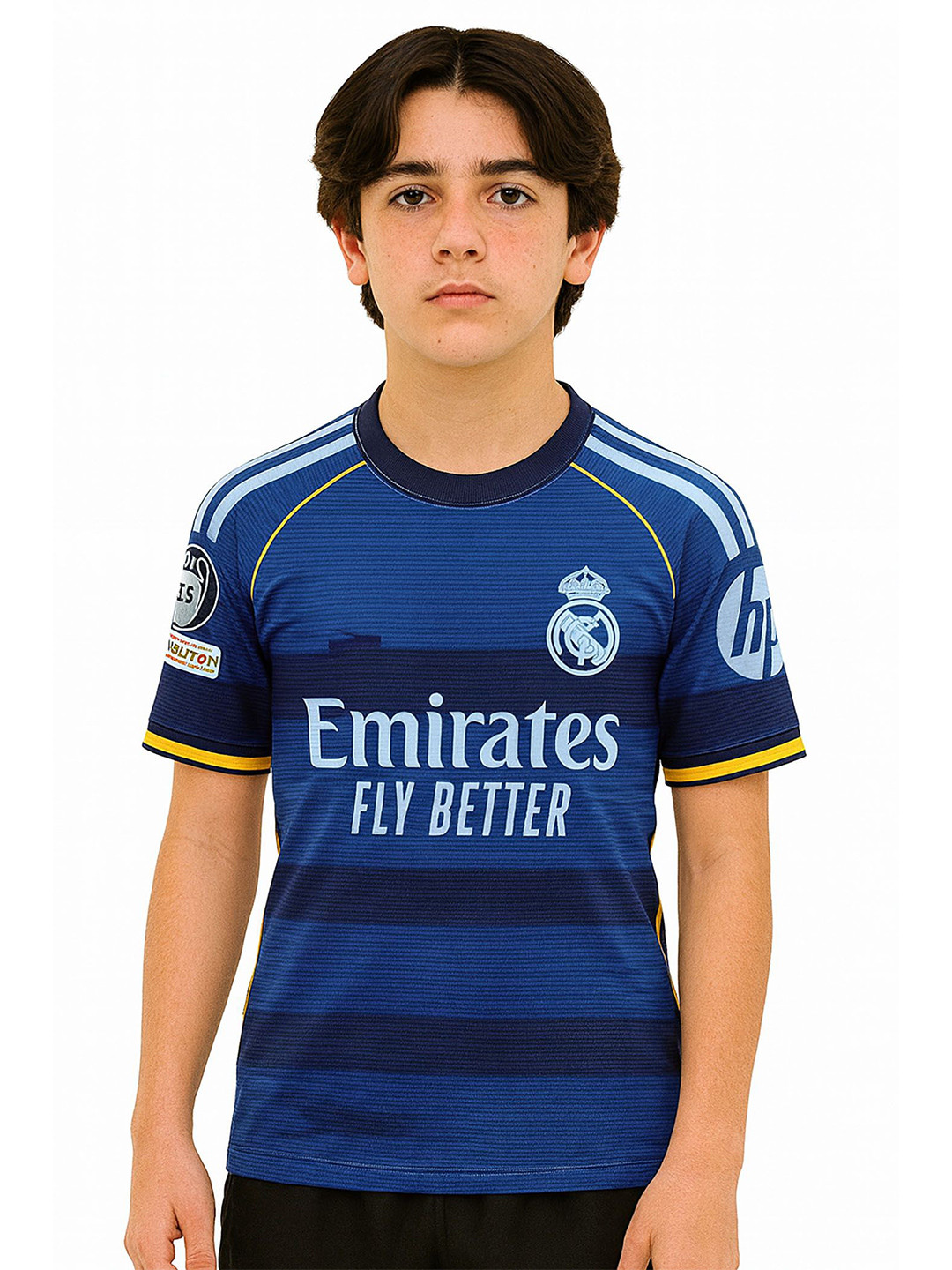 dostitch Boys Real Madrid Third Printed Regular Fit Dri-FIT Tshirts