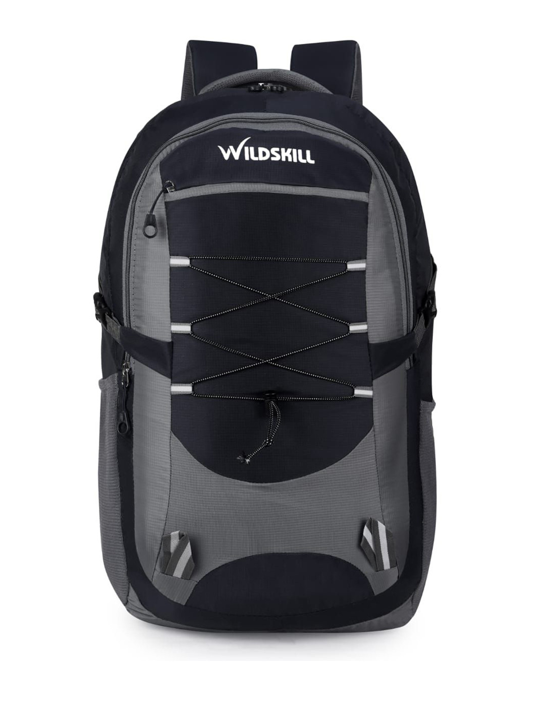 WILDSKILL Unisex Brand Logo Backpack with Compression Straps