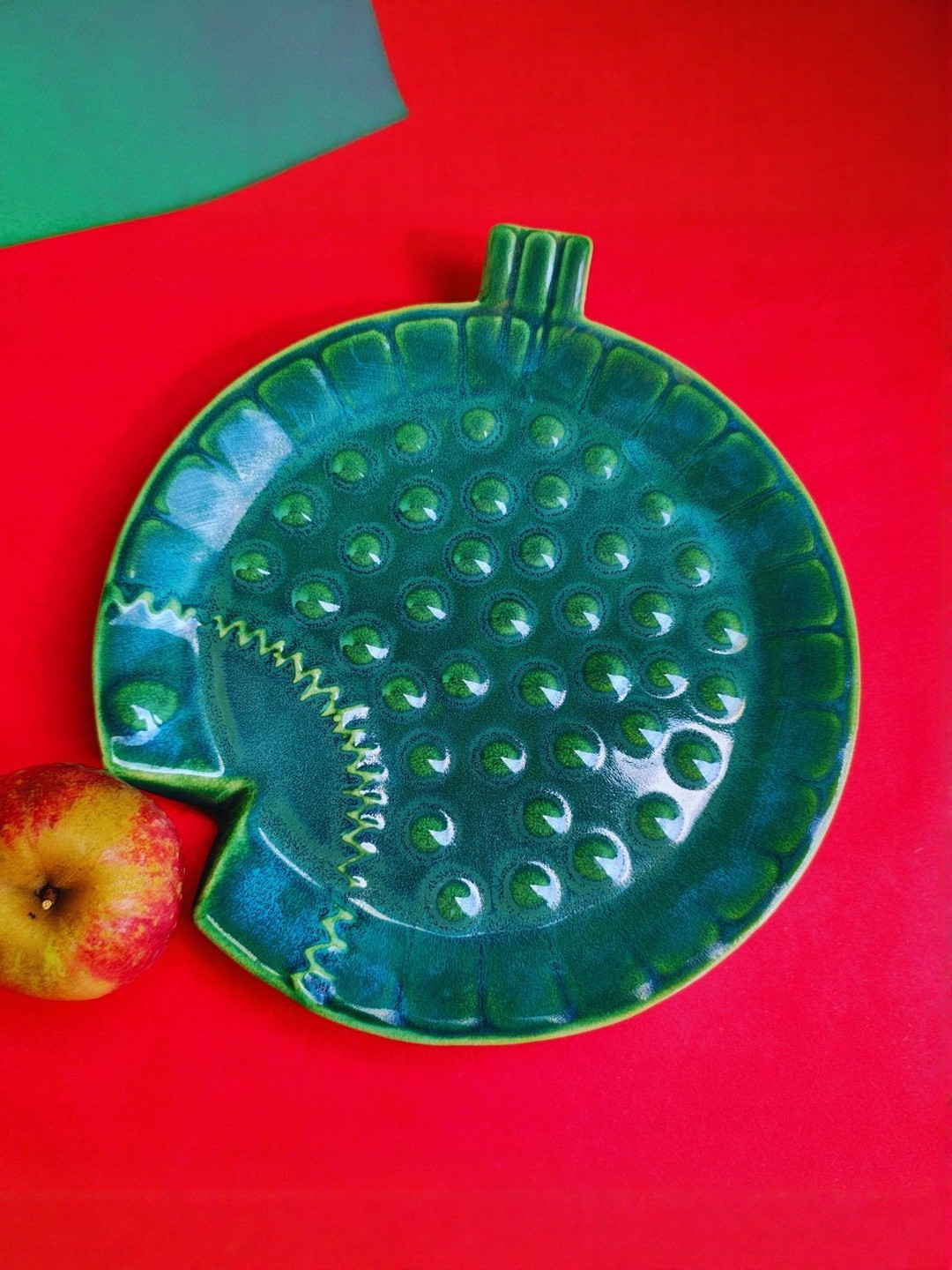 TheYUGO Round Fish Platter Serving Tray With Handle