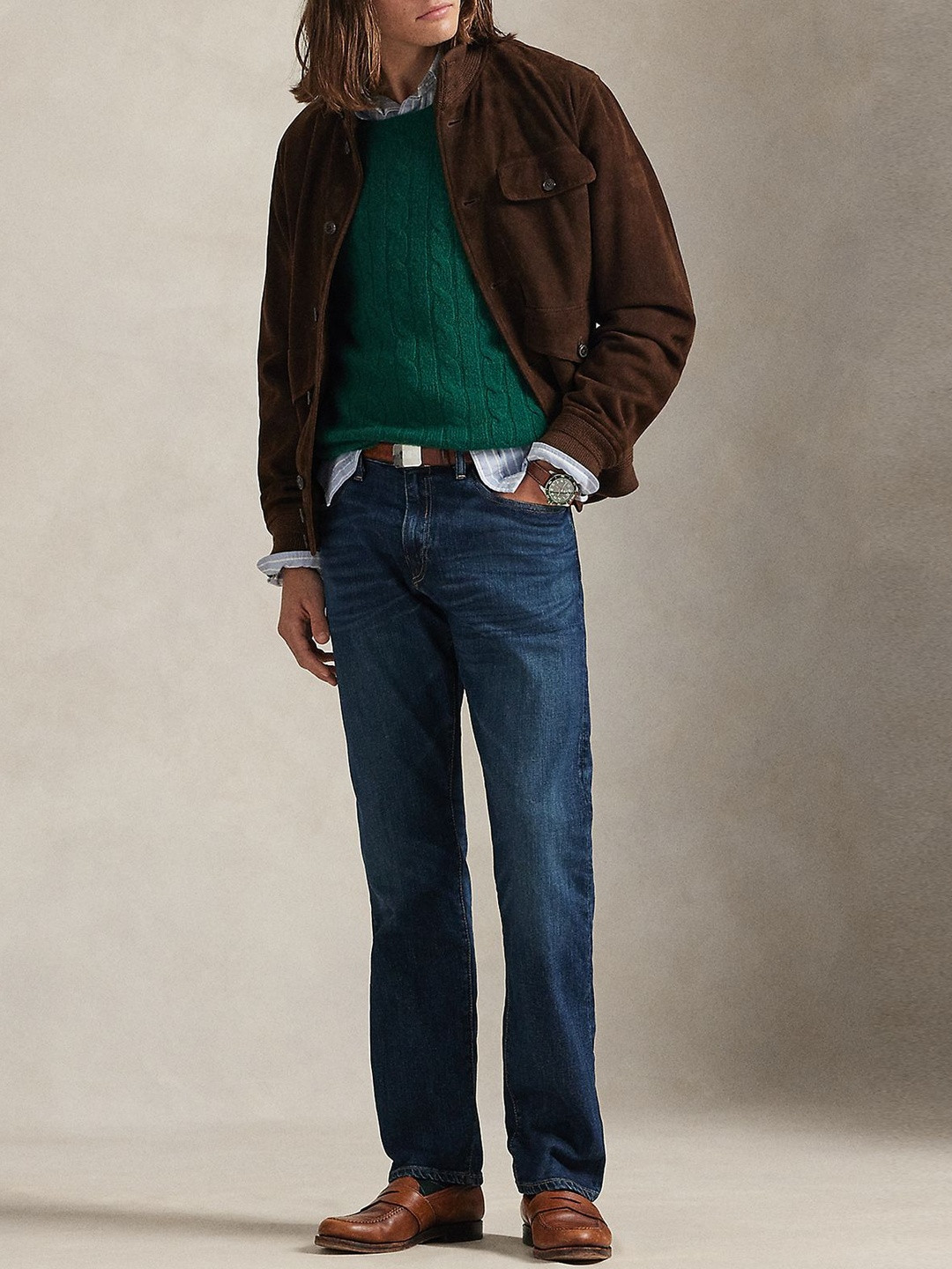 Polo Ralph Lauren Men Hampton Relaxed-Fit Mid Rise Stretchable Jeans
