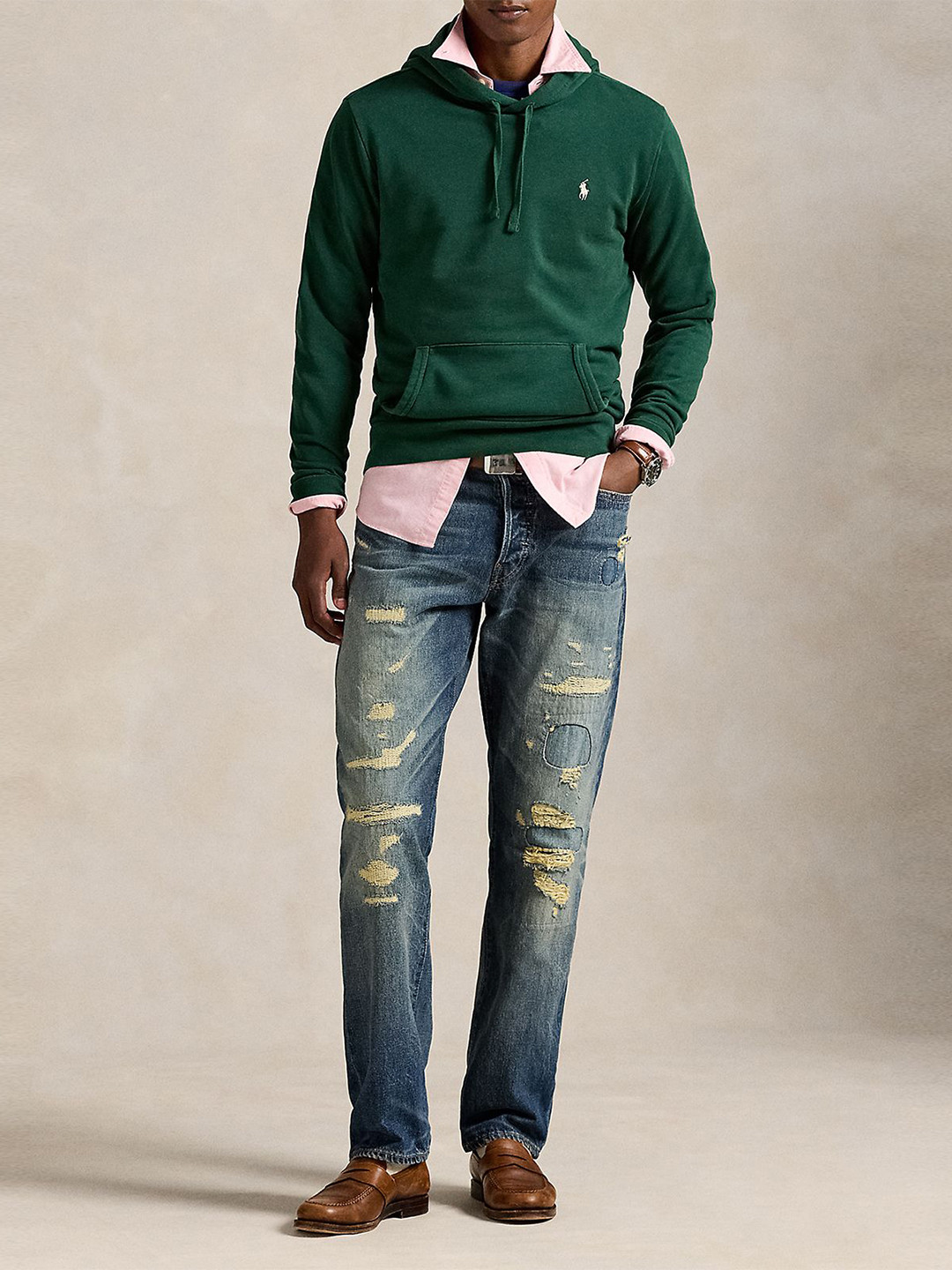 Polo Ralph Lauren Men Cotton Loopback Hooded Pullover