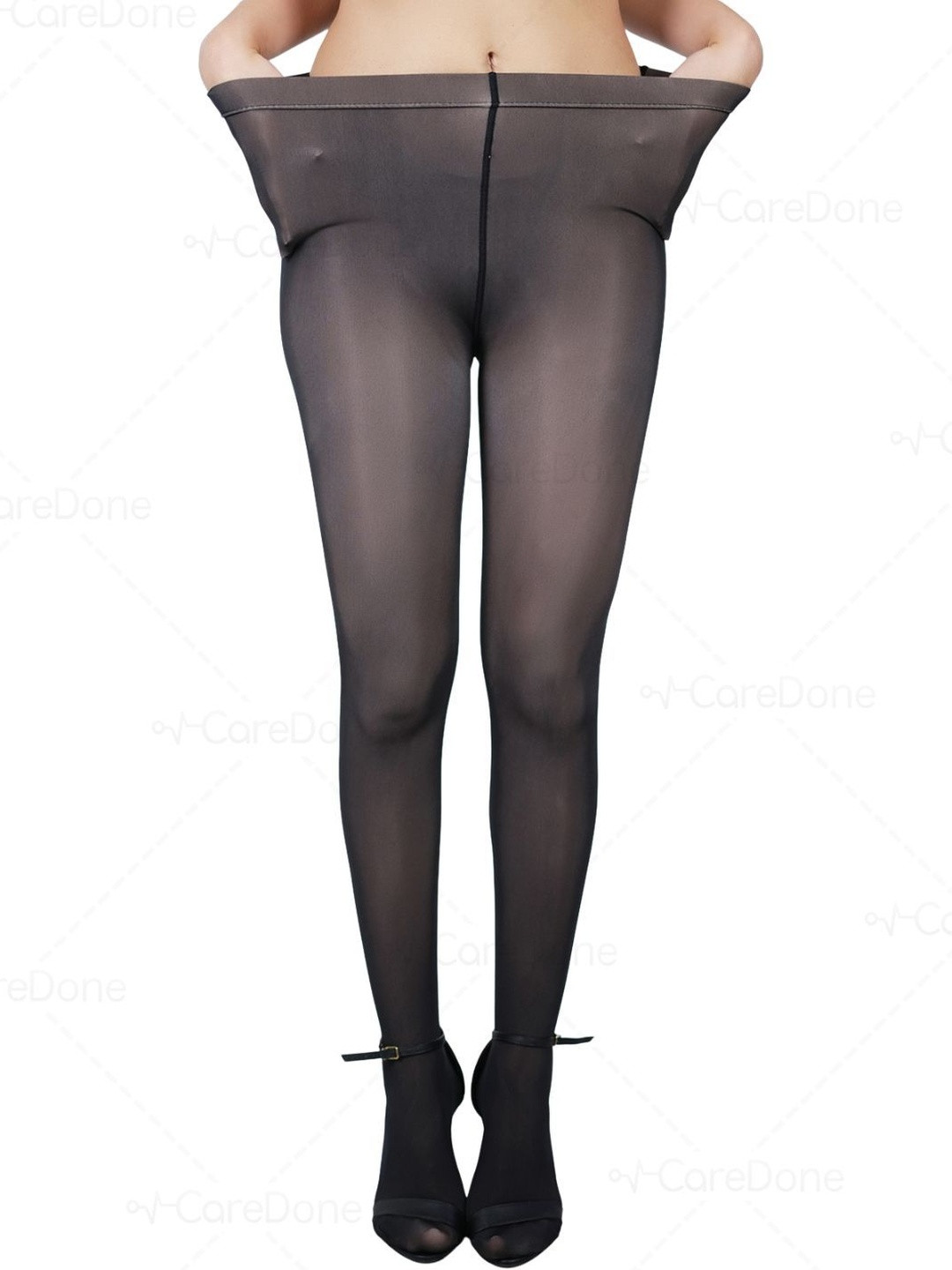CareDone Women Dual Tone Ultra-Sheer Stockings
