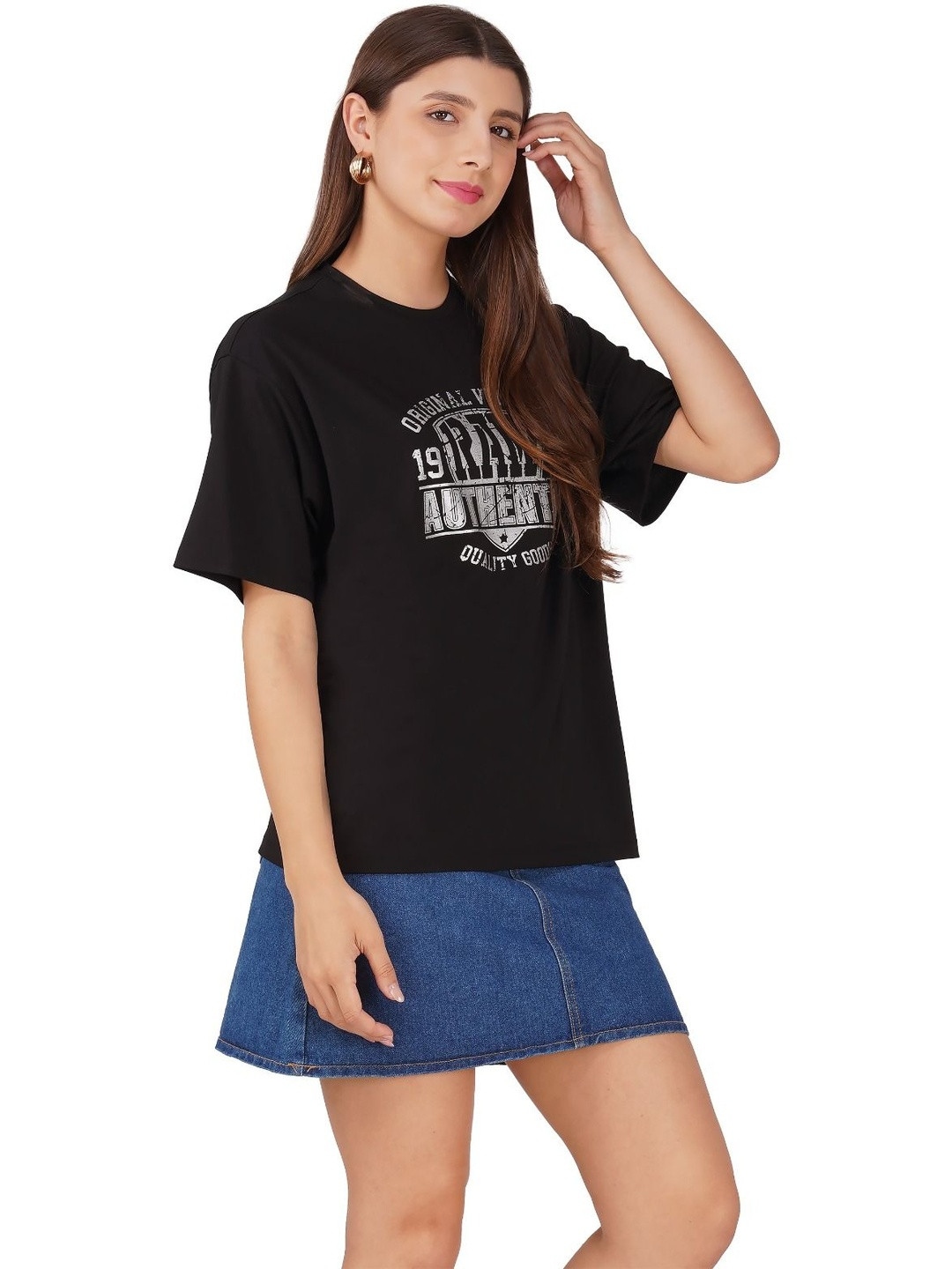 ZMAG Women Typography Printed Regular Fit Round Neck T-shirt