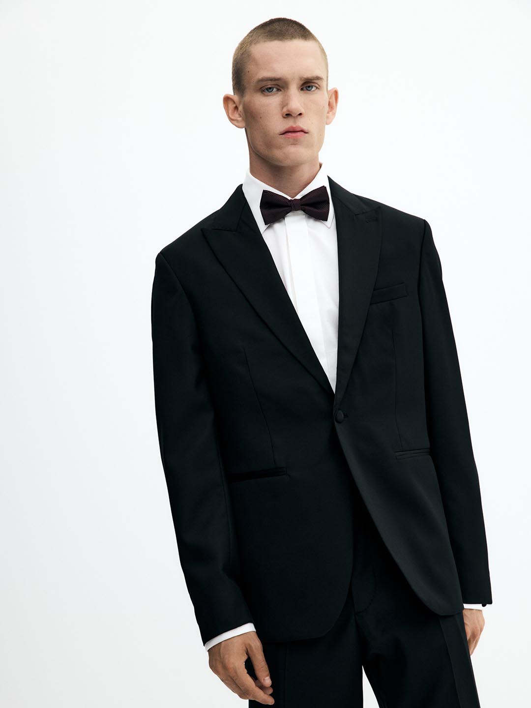 H&M Pure Cotton Slim Fit Tuxedo Shirt