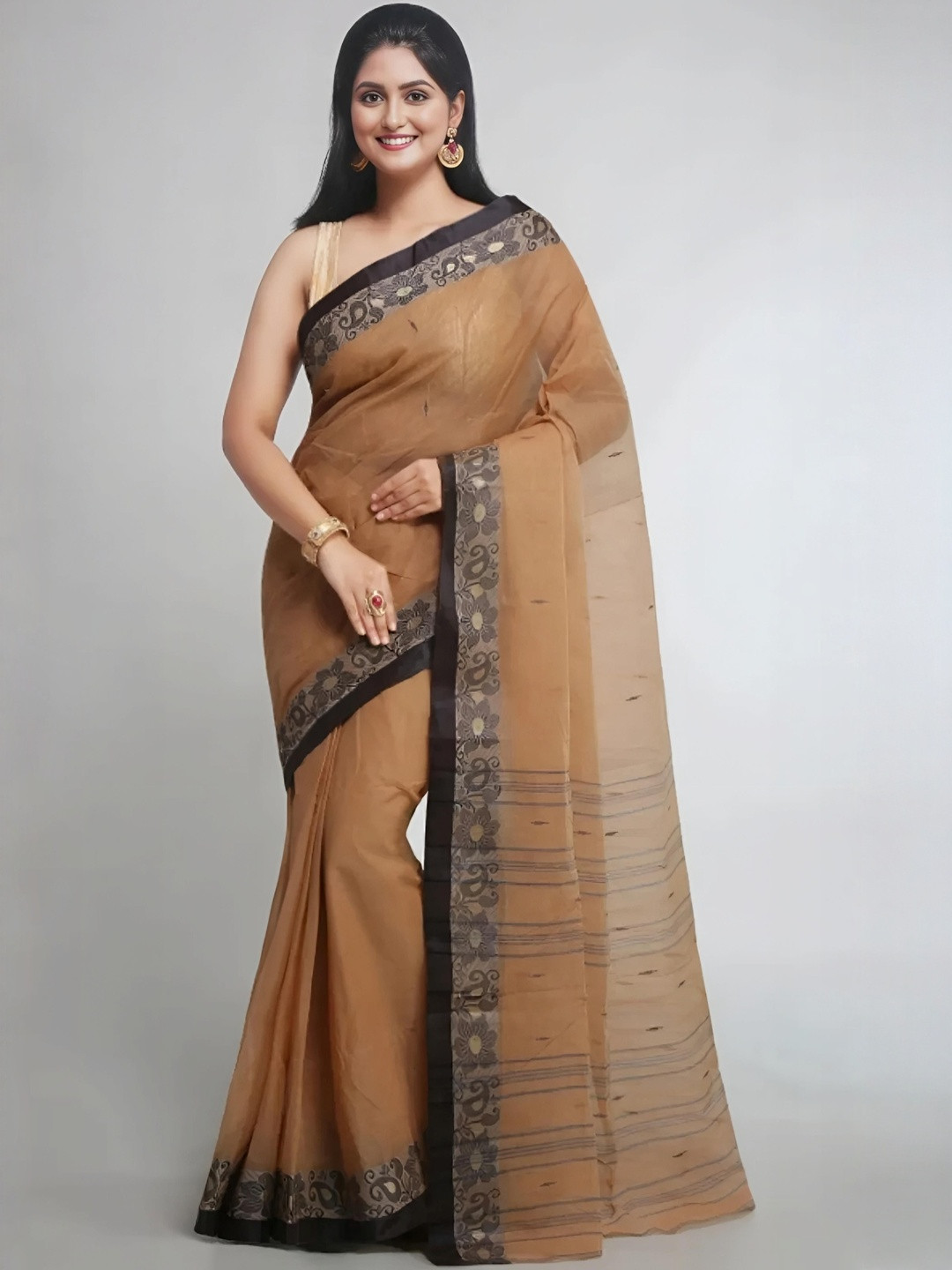 SUTAYAN Woven Design Pure Cotton Handloom Taant Saree