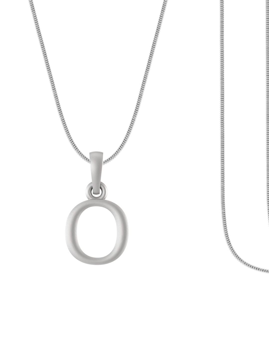 AKSHAT SAPPHIRE Kids Alphabet O Pendant with Chain - 92.5% purity