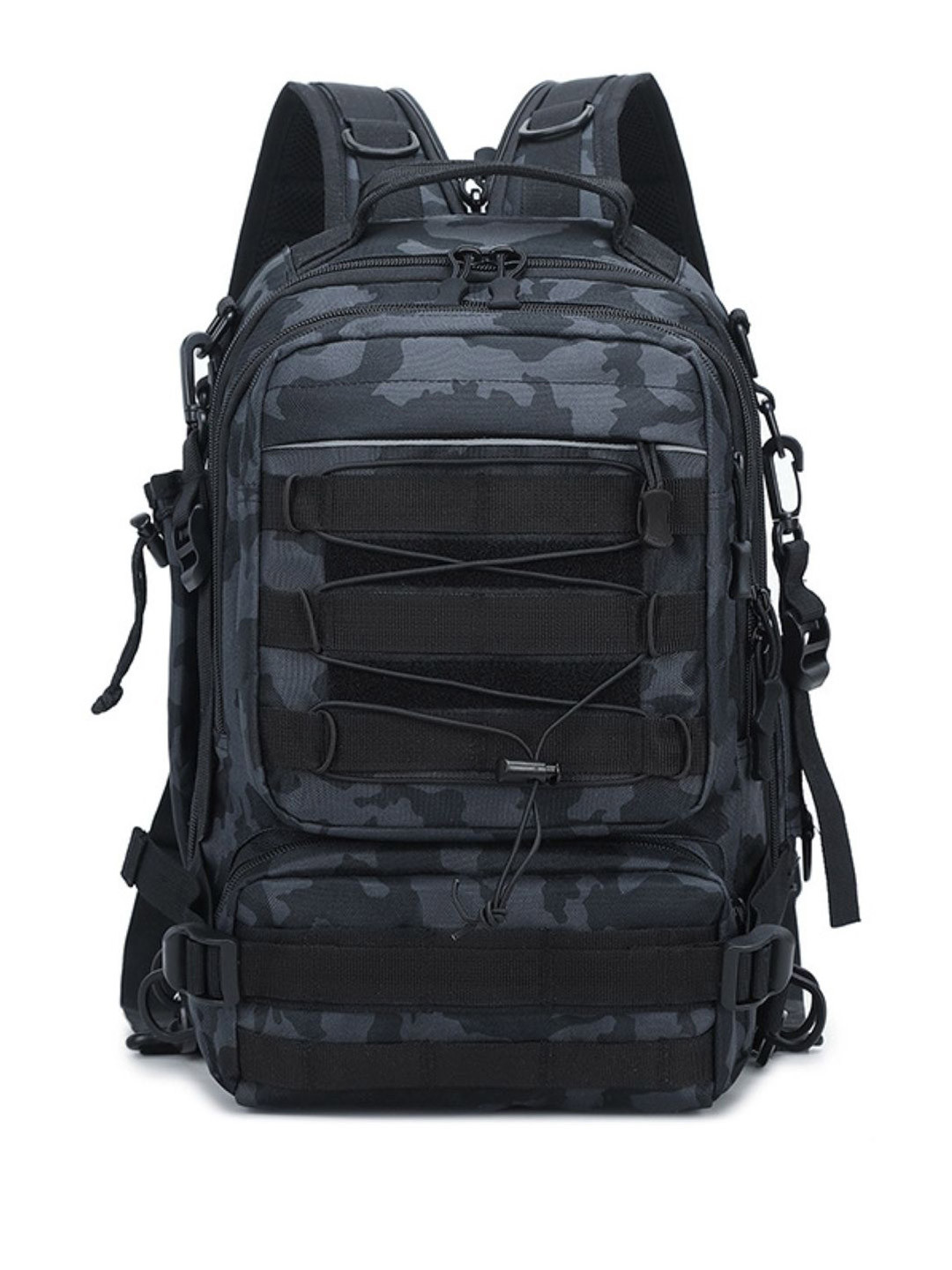 KPOP Men Camouflage Zipper Medium Backpack 23 L