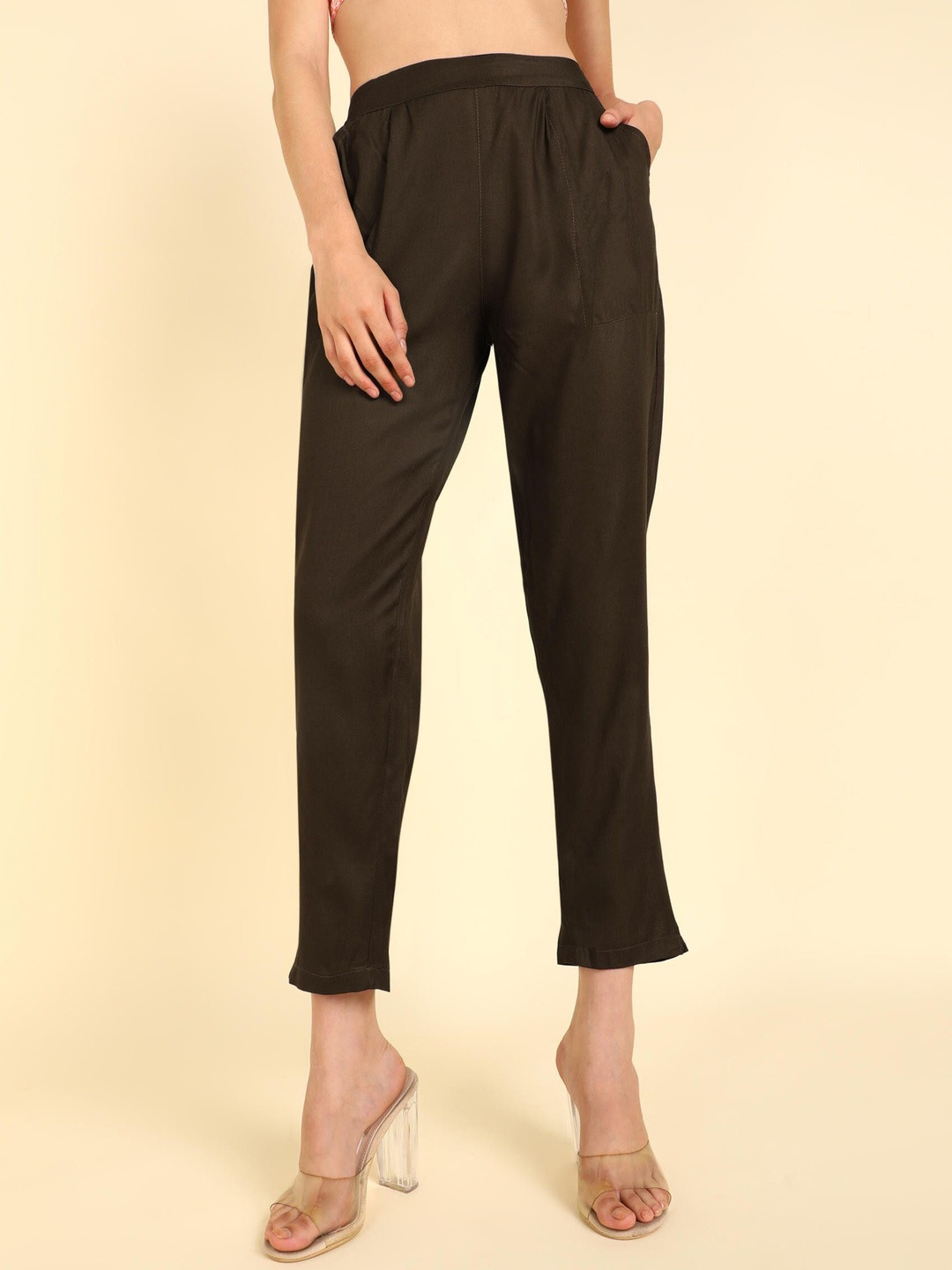 SVKETAIL Pack Of 2 Womens Cotton Solid Trouser With 2 Pocket