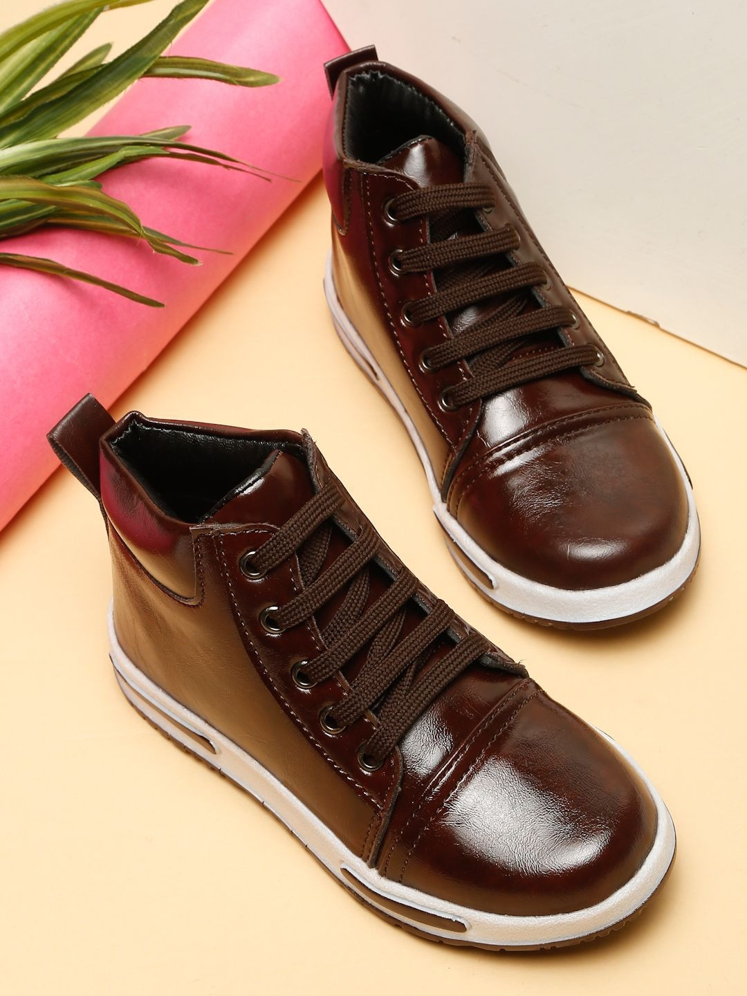 Tiny Bugs Boys Lace-Ups Ankle Length Boots