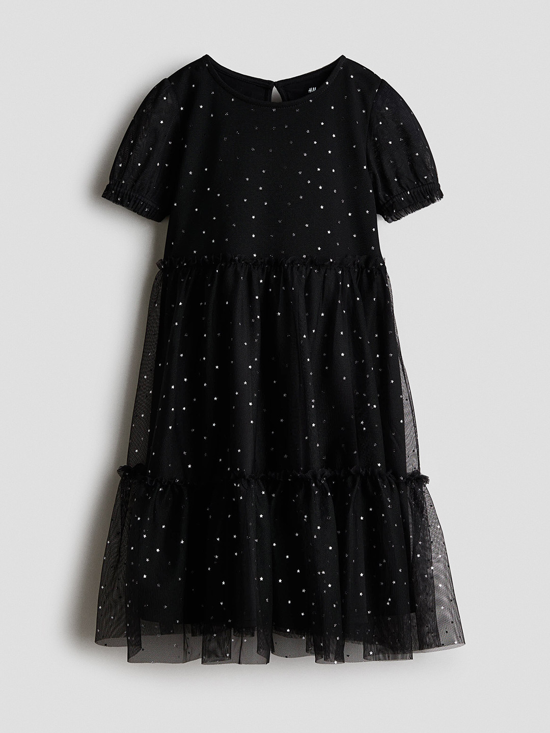H&M Foil-Print Tulle Dress