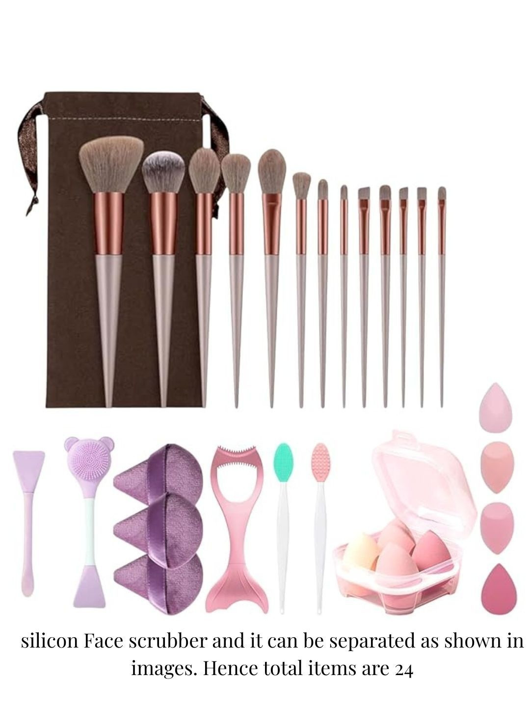 La Venust Set Of 24 Professional Makeup Brush Set