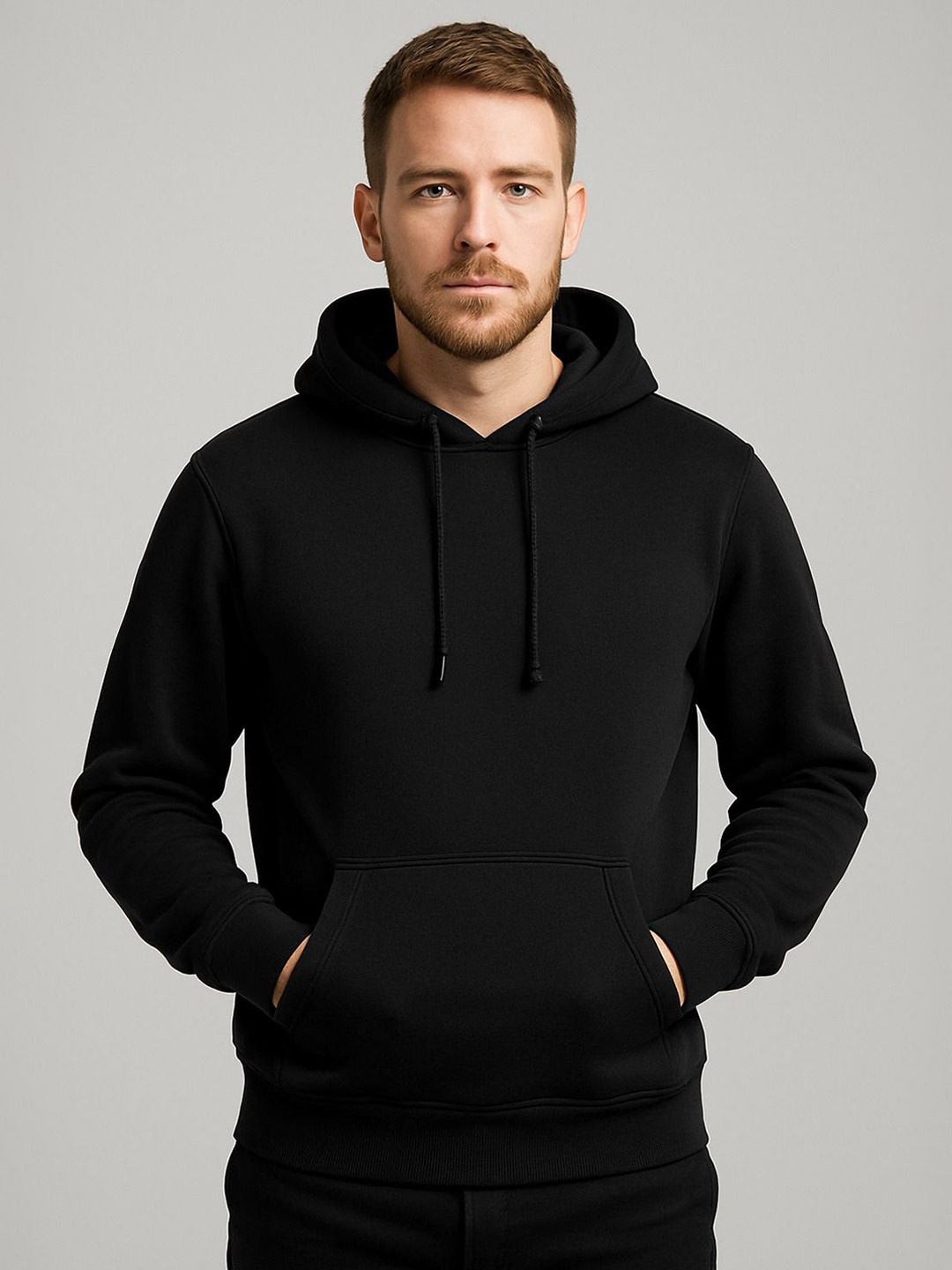 Apraa & Parma Men Solid Long Sleeve Hooded Sweatshirt