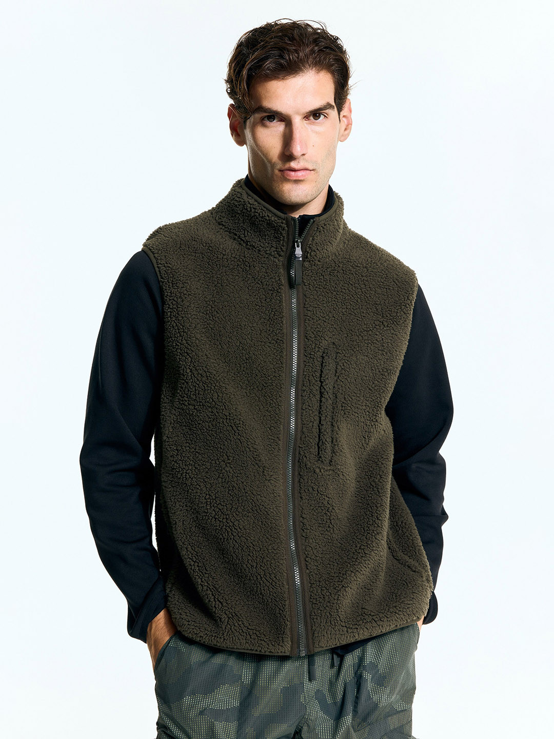 H&M Regular Fit Teddy Sports Gilet