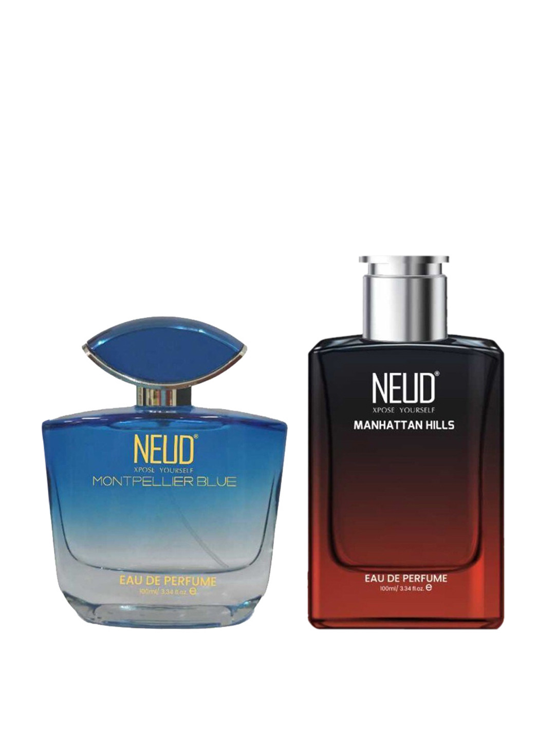 NEUD Set of Montpellier Blue & Manhattan Hills Long Lasting Eau De Parfum - 100 ml each