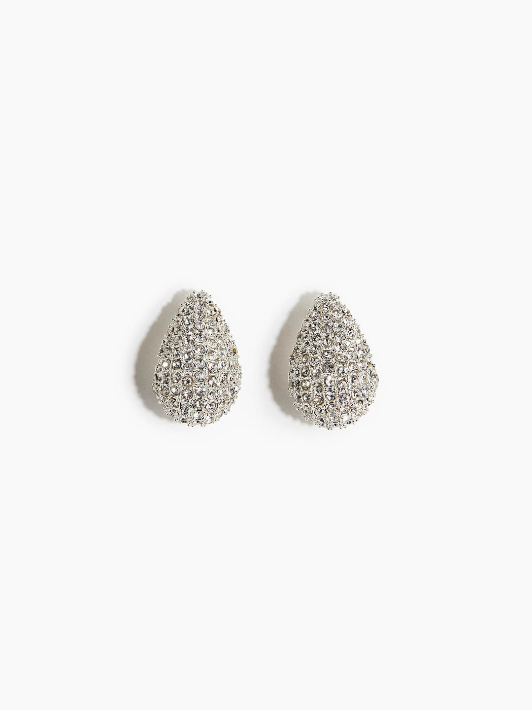 H&M Rhinestone-Decorated Dome Earrings