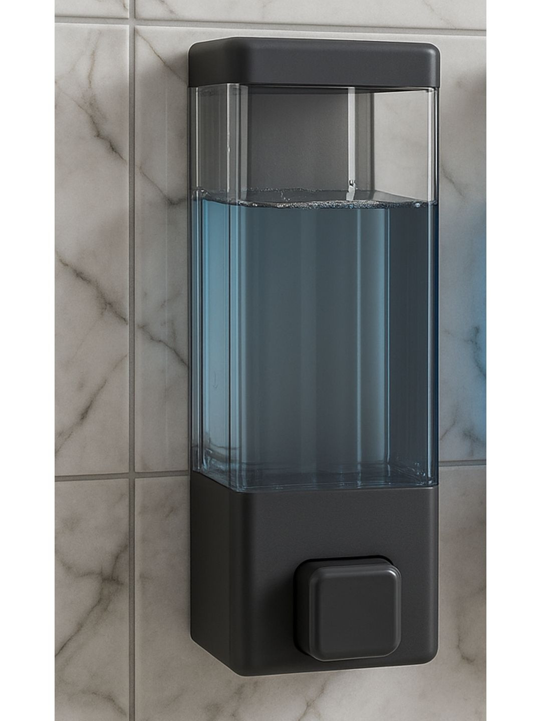Clinton Black Solid Plastic Soap Dispenser