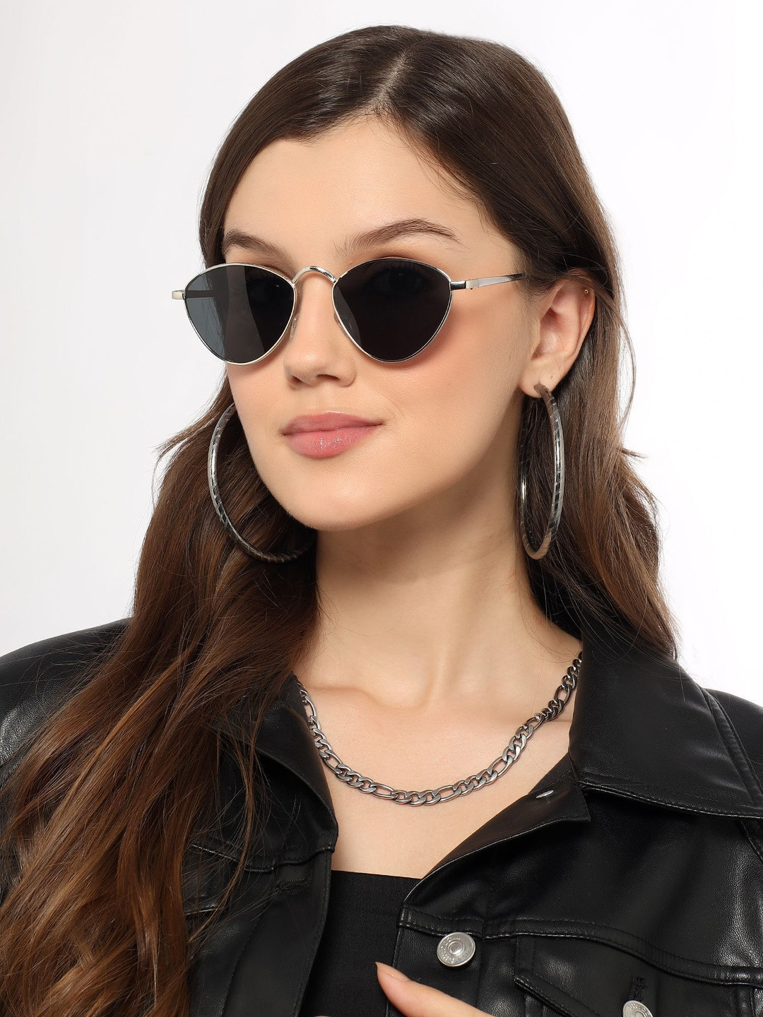 HAYDEN haiza Women Cateye Sunglasses with UV Protected Lens CPR NEW-Black