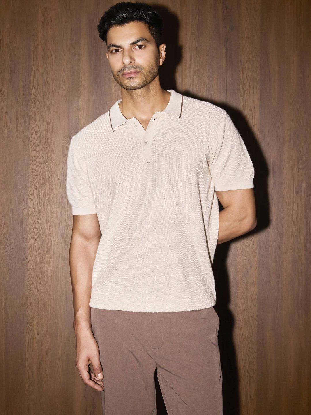 COVE AND LANE Men Polo Collar Short Sleeve T-shirt