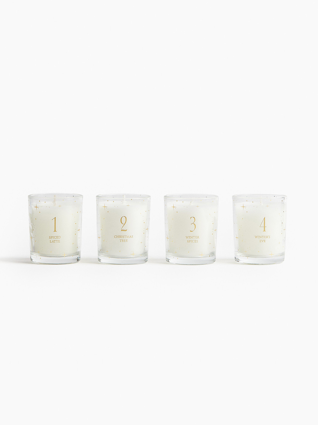 H&M Red And White Gift-Boxed 4-Pack Scented Candles