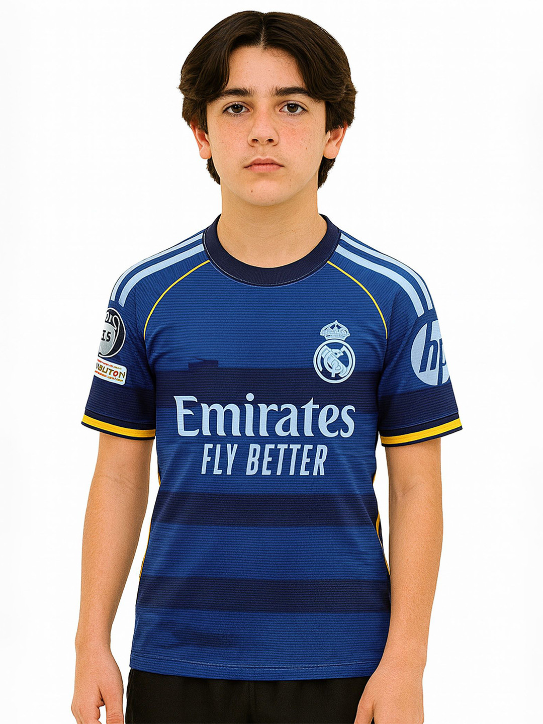 dostitch Kids Regular Fit Real Madrid Third kit Football Jersey Tshirts