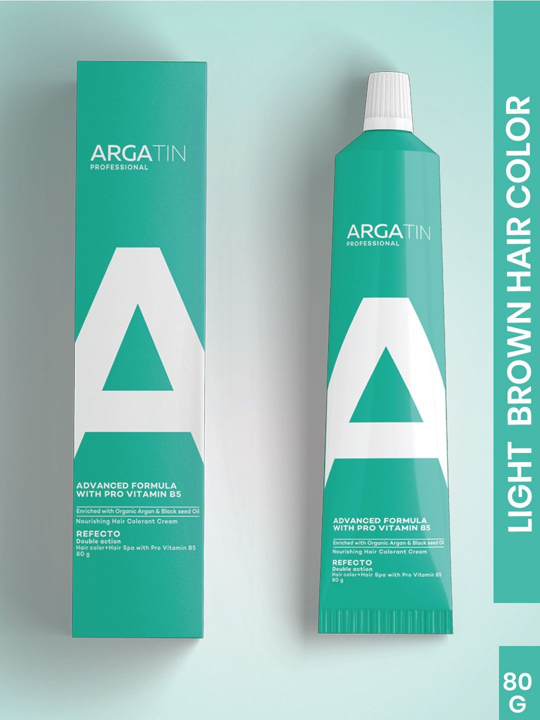 ARGATIN Nourishing Hair Colorant Cream Refecto With Pro Vitamin B5 - 80 g - 5-Light Brown