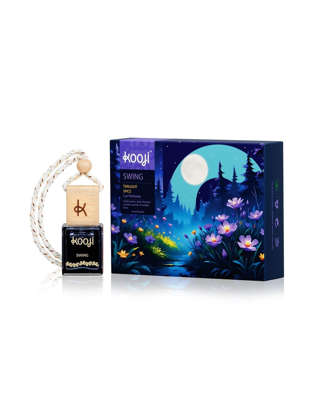 Kooji Swing Twilight Spice Hanging Car Freshener - 10 ml