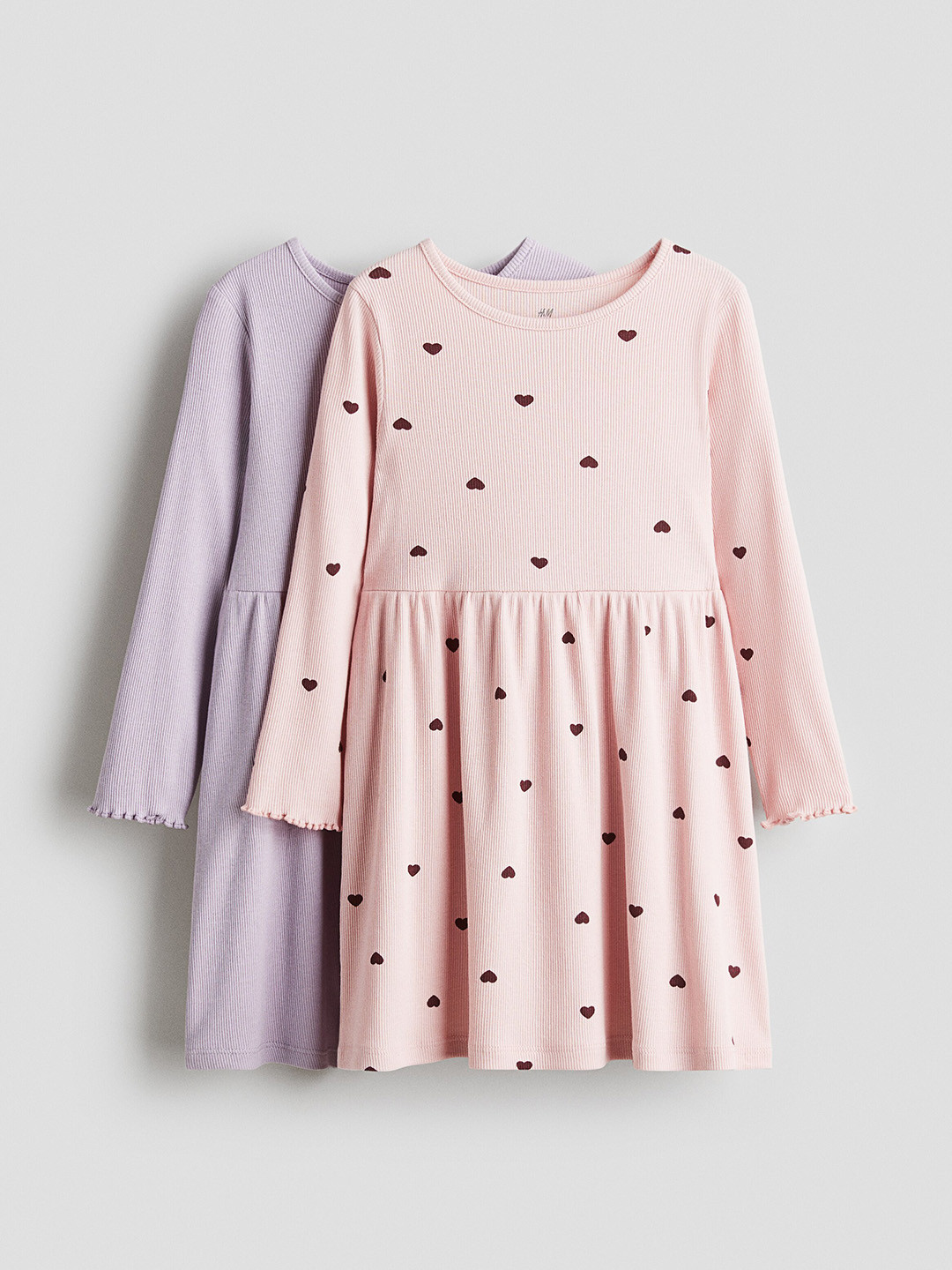 H&M 2-Pack Ribbed Cotton Dresses