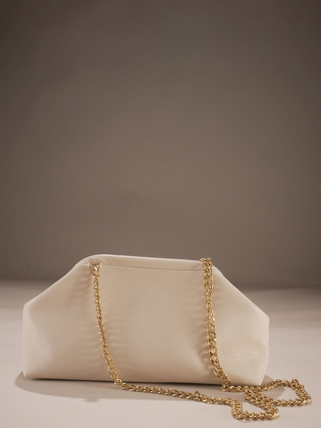 WESTORIA V Leather Structured Shoulder Bag with Applique