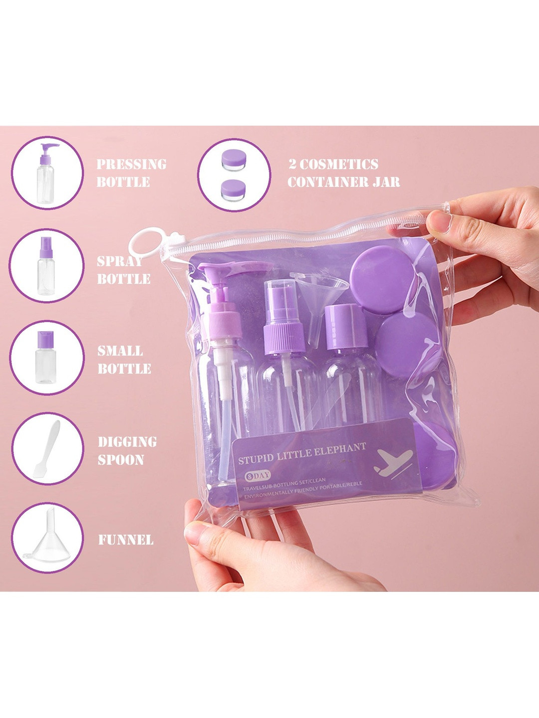 Flenzy Unisex Waterproof Travel Size Toiletry Bottles Travel Accessory