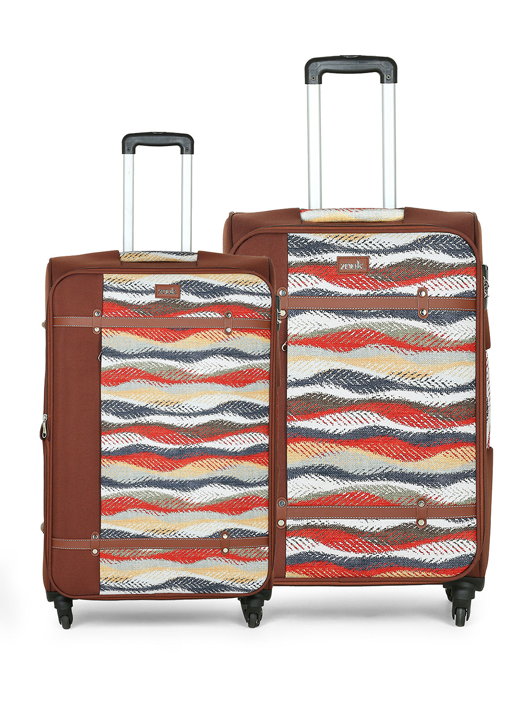 ZOUK Jaisalmer Dunes Set of 2 Medium & Large Saira Trolley Bags
