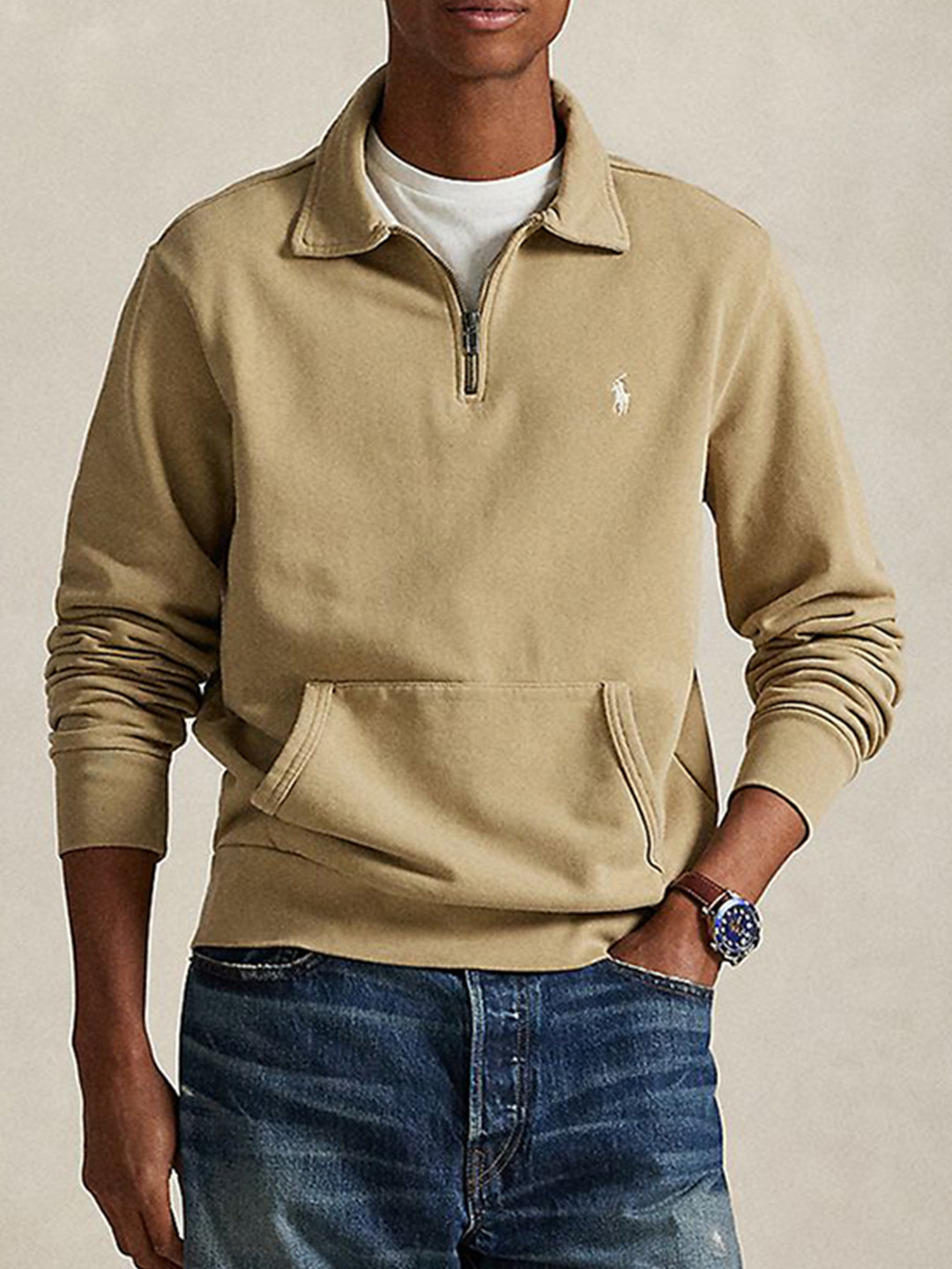 Polo Ralph Lauren Men Loopback Quarter-Zip Pullover Sweatshirt