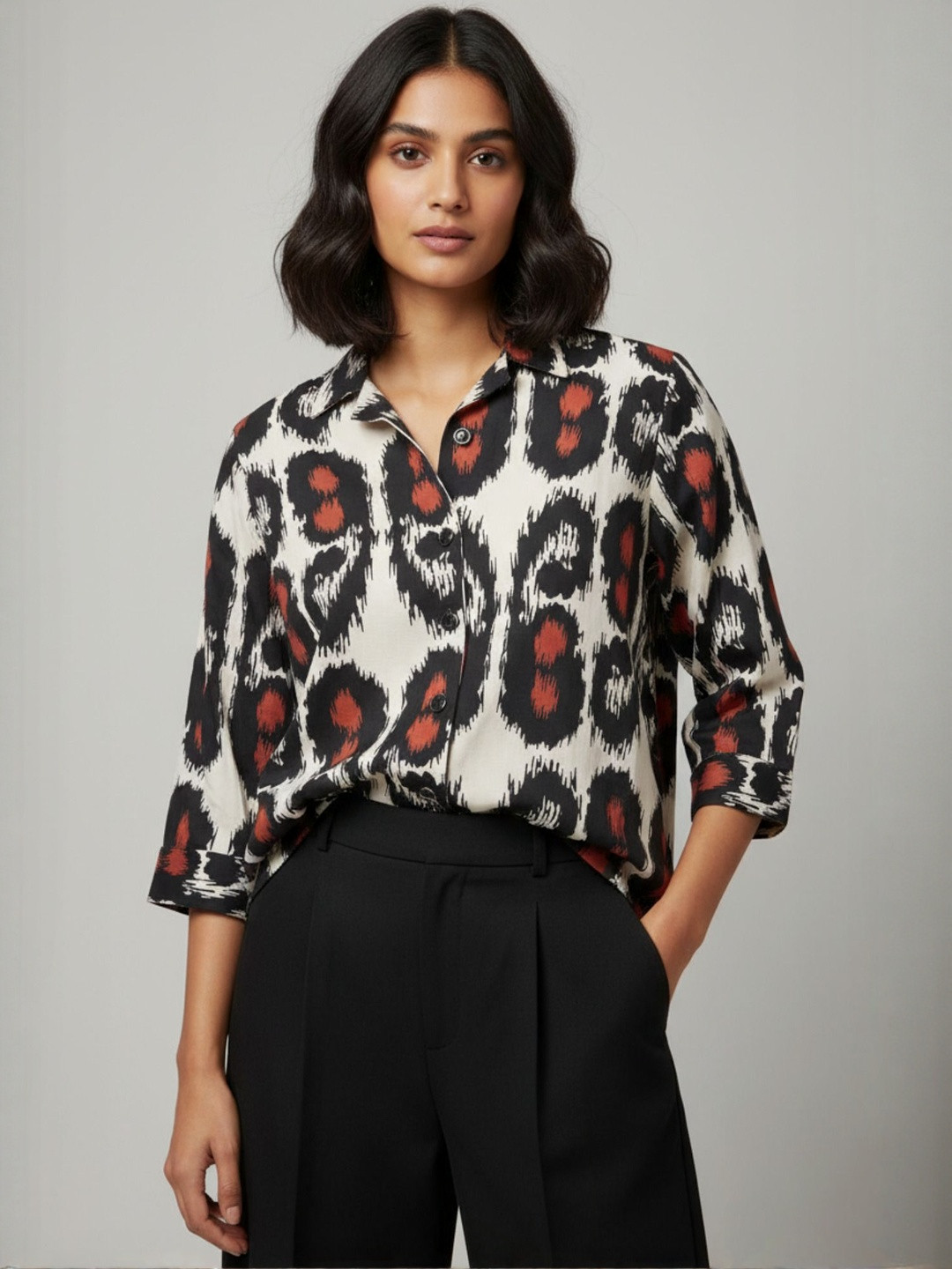 Tamiska By Narendra Kumar Animal Print Top