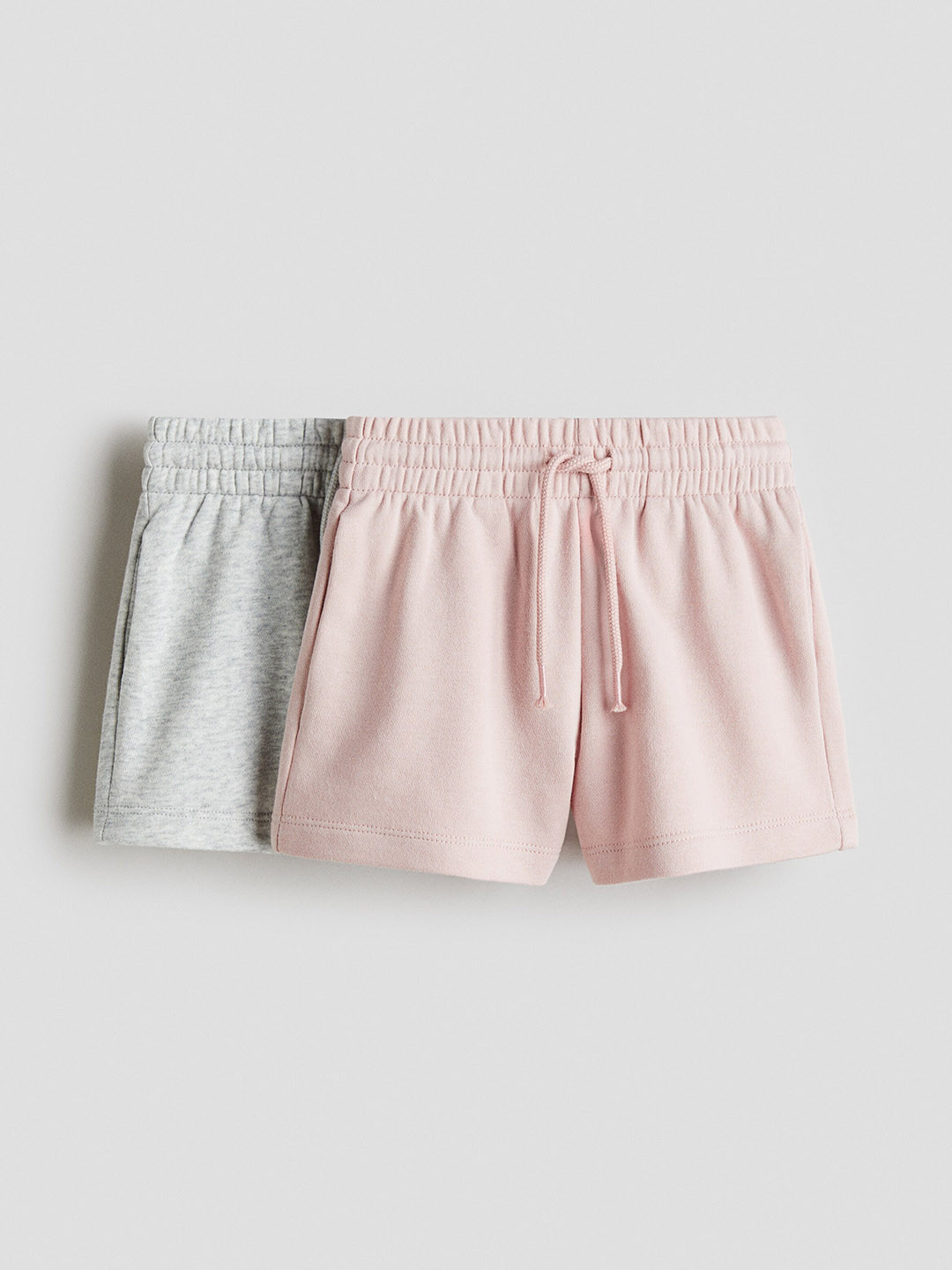 H&M Girls 2-Pack Pink & Grey Sweatshorts