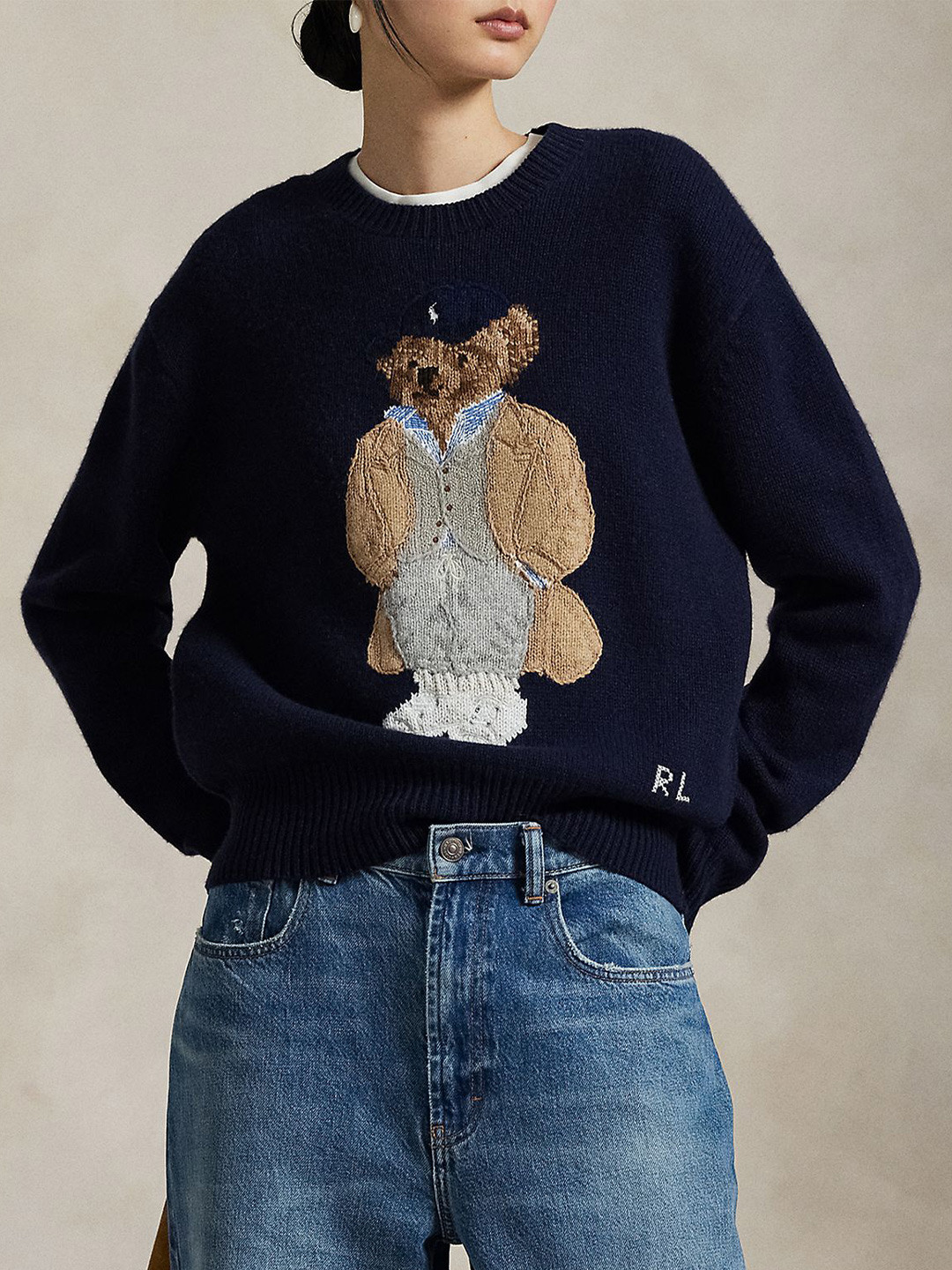 Polo Ralph Lauren Women Printed Cotton Hooded Neck Sweaters