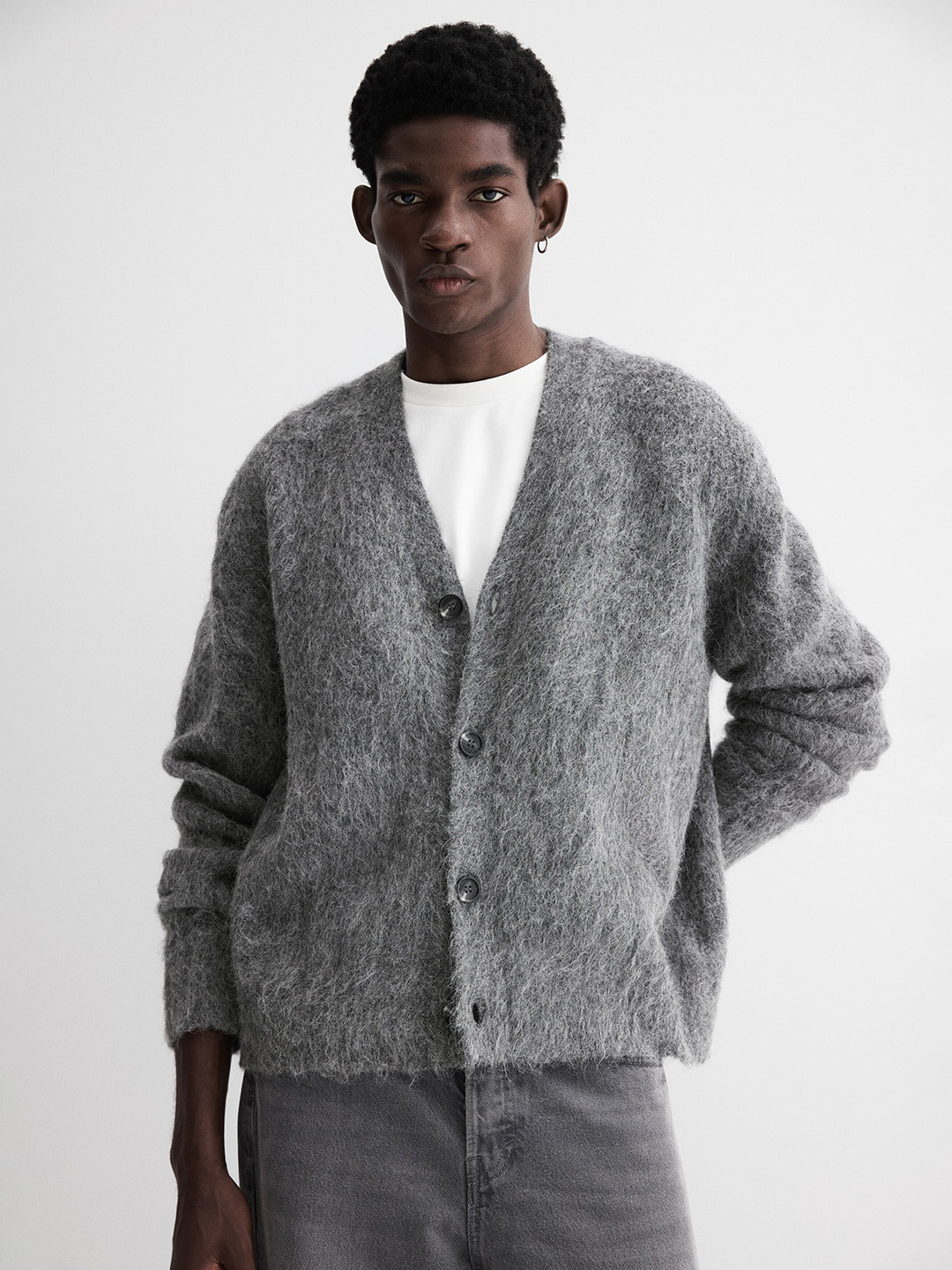 H&M Loose Fit Alpaca-Blend Cardigan