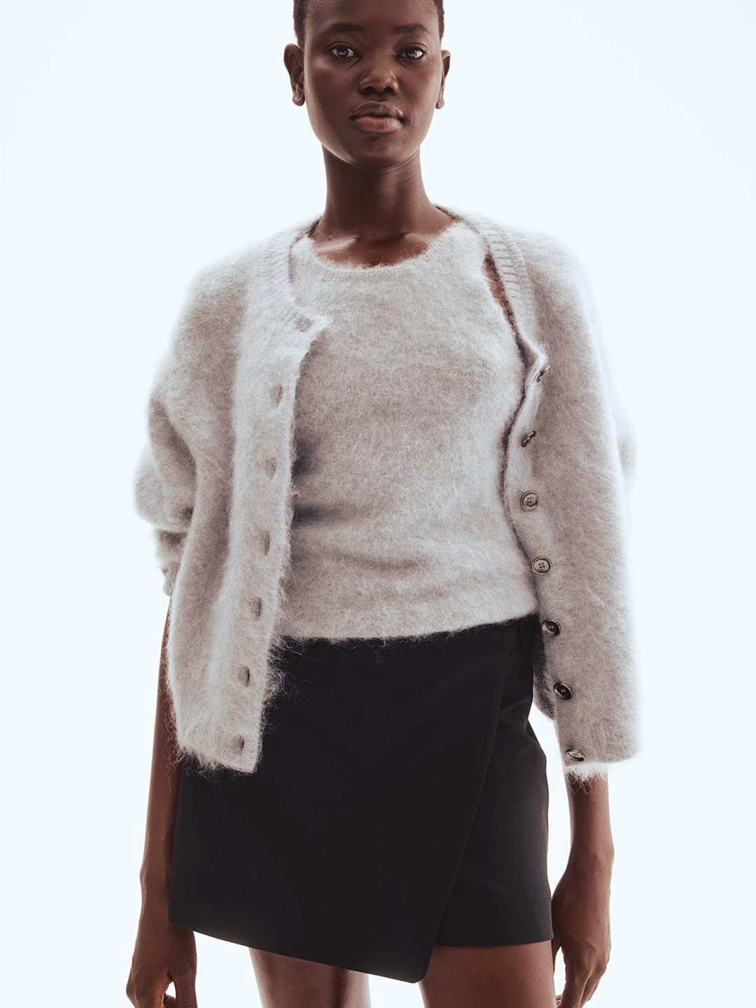 H&M Women Self Design Wrap Skort