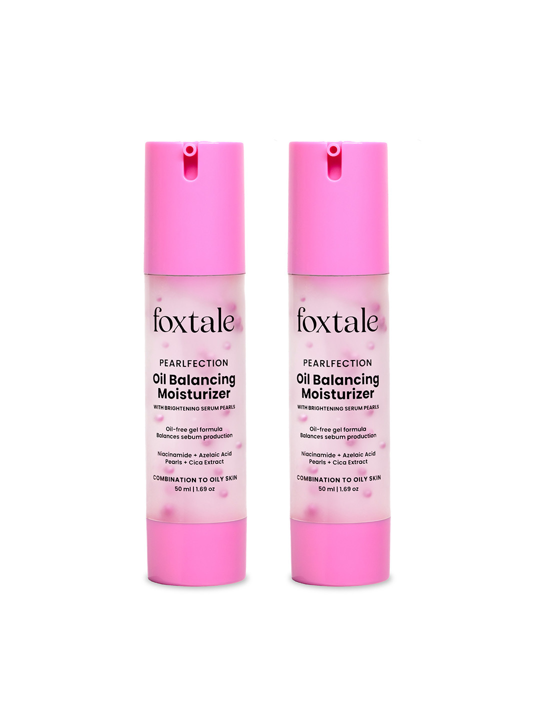 FoxTale Set Of 2 Pearlfection Oil Balancing Moisturizer - 50 ml Each