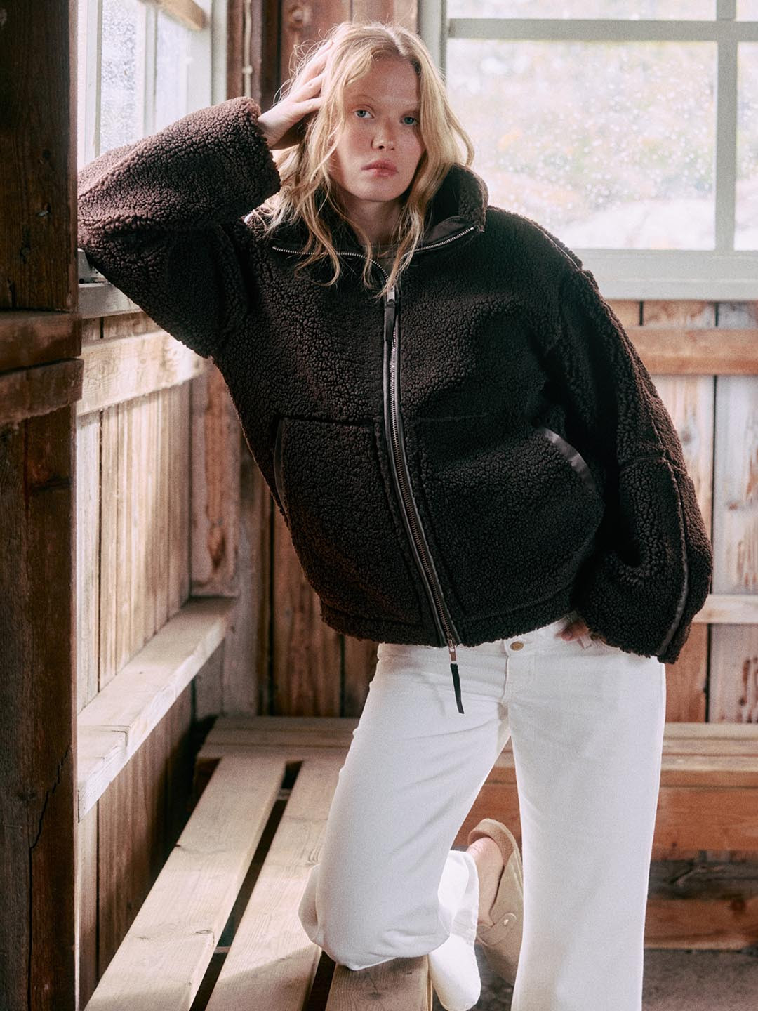 H&M Mama Zip-Through Teddy Jacket