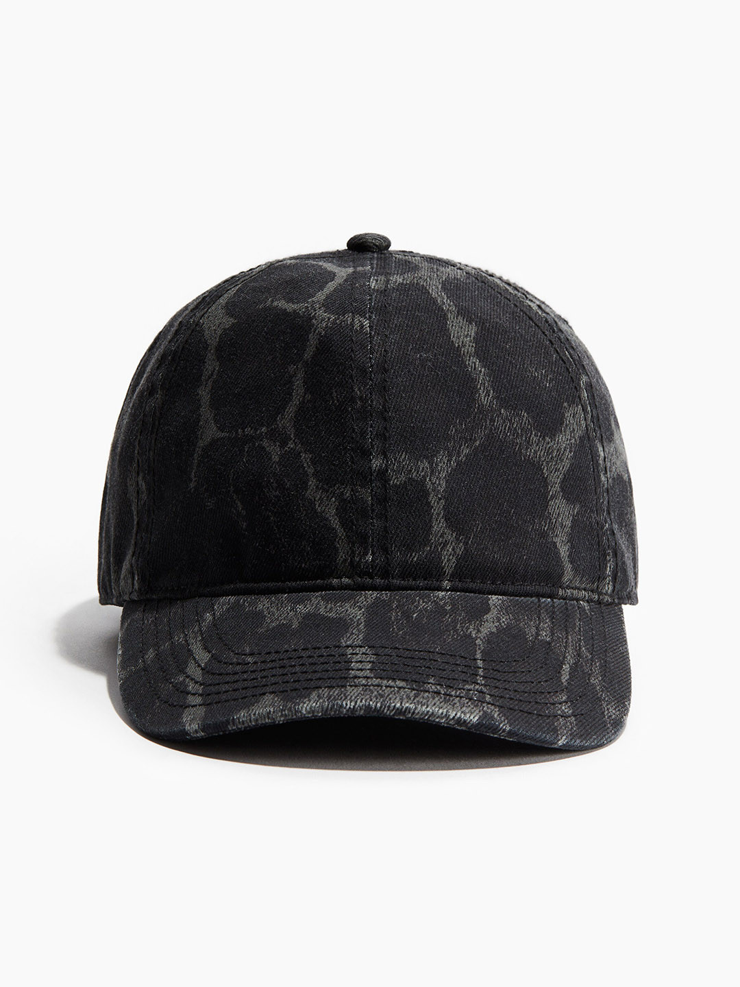 H&M Women Self Design Washed-Look Twill Cotton Baseball Cap